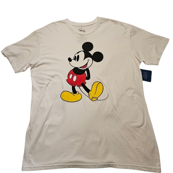 Disney White Mickey Mouse T-Shirt XL NWT - Picture 1 of 5